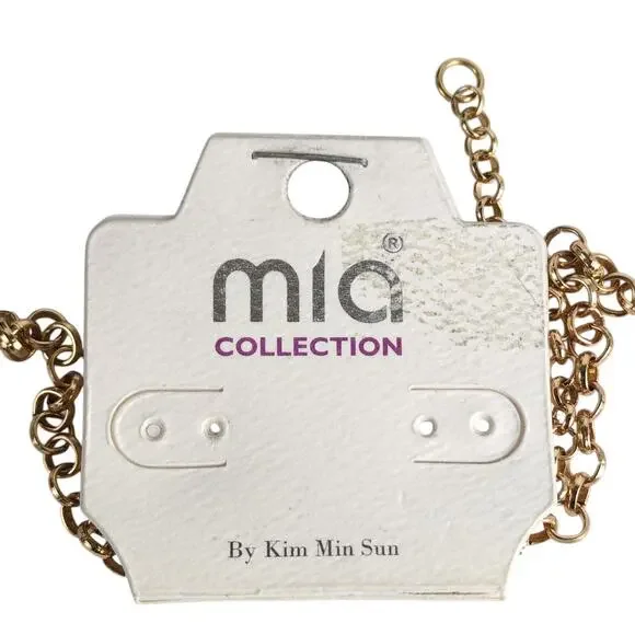 Mia Collection by Kim Min Sun Layered Faceted Beaded Chain Necklace NWT - Picture 5 of 5